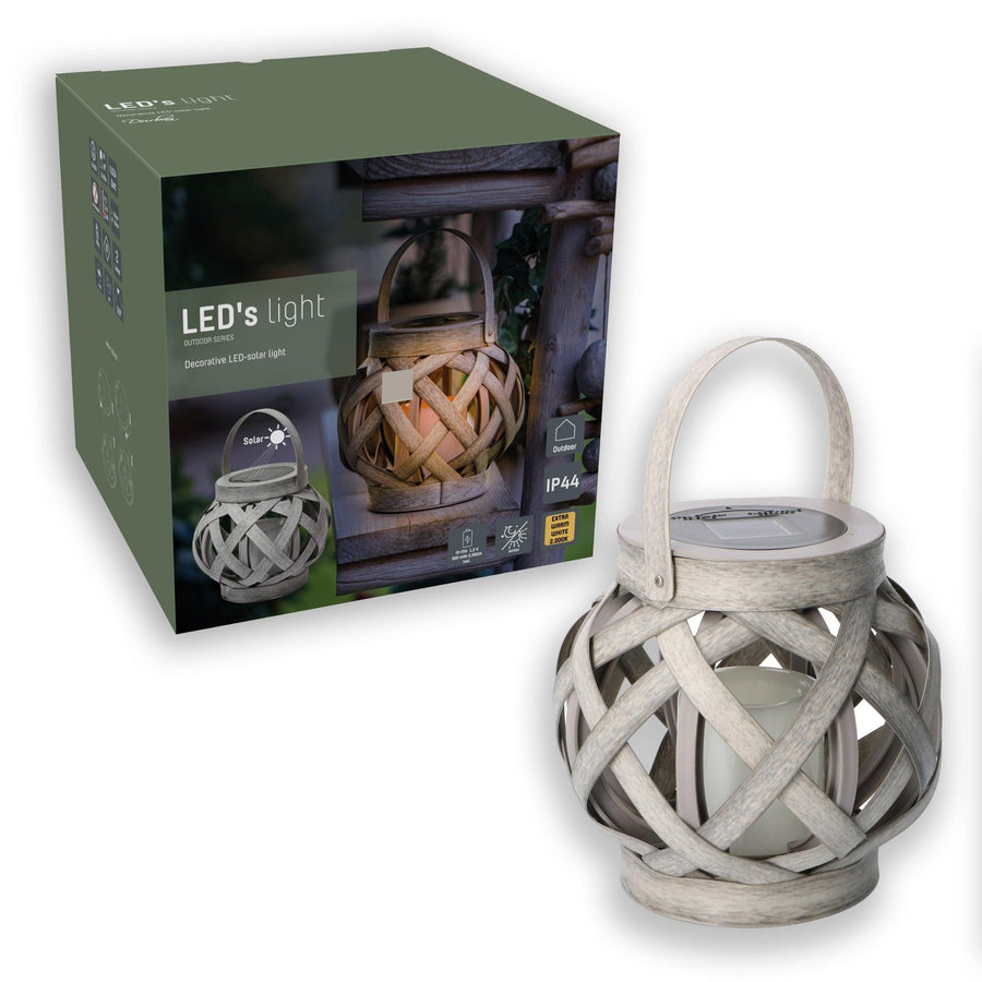 Solar LED Candle Table Lamp with Sensor - Automatic On/Off - IP44 - 15 cm - LED.nl