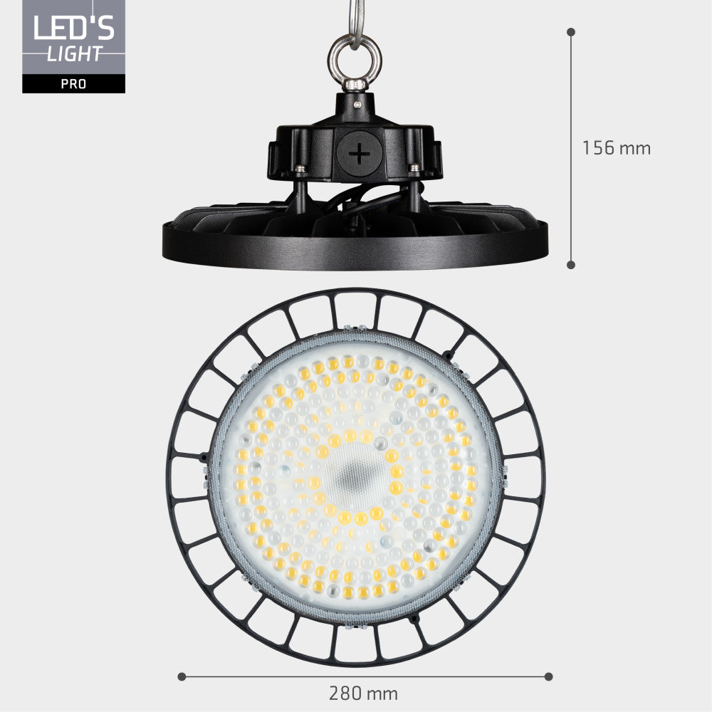 High Bay - 150W 27750lm 4000K - MOSO Driver - IP65 IK10 - Dimbaar High bays LED.nl