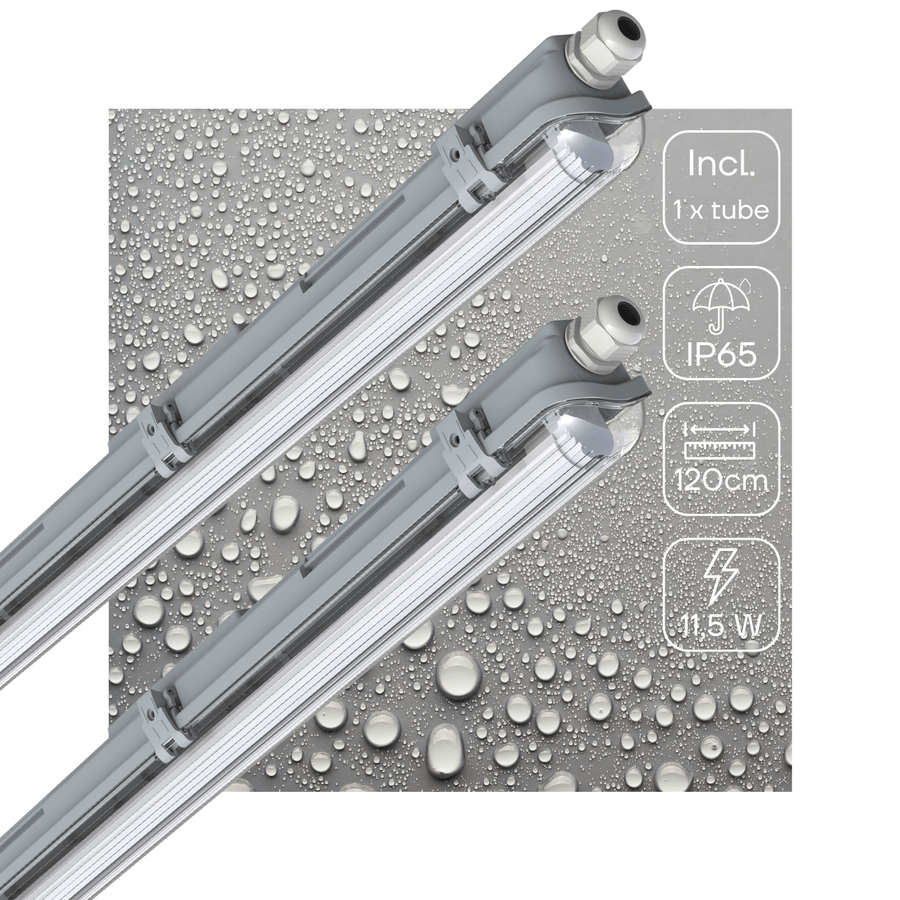 2er-Pack – LED-Leuchtstoffröhre mit 120 cm LED-Röhre – Für Innen- und Außenbereich – 2130 lm – 1 x 11,5 W – 4000 K – Hohe Effizienz – Energieeffizienzklasse B - lidstore.shop