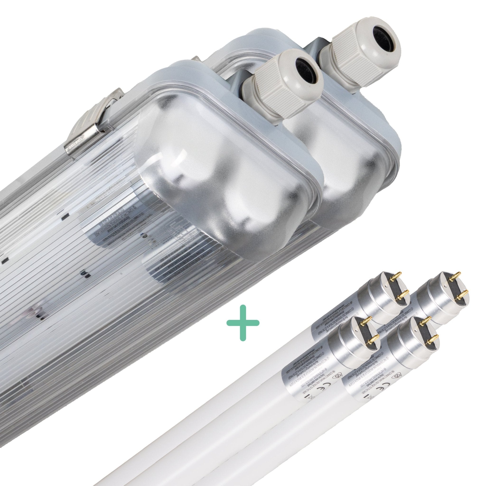 2 PACK -LED's Light Dubbele LED TL lamp 120 cm - compleet met LED buizen - Binnen en buiten - 4260 lm - 4000K - 2x11.5W - 185lm/w - Energielabel B LED.nl