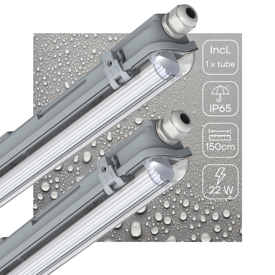 2er-Pack – LED-Leuchtstoffröhre, 150 cm, 2880 lm - lidstore.shop