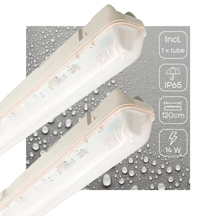 2er-Pack – LED-Leuchte, TL-Leuchte mit Sensor, 120 cm – Bewegungssensor und Nachtsensor – Wasserdicht – 2100 lm - lidstore.shop