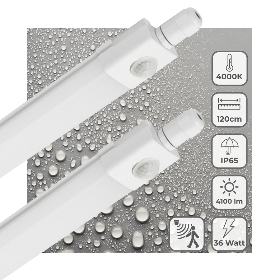 LED's Light LED TL-Beleuchtung mit Sensor 120 cm - Bewegungssensor und Bewegungserkennung - 4100 lm - lidstore.shop