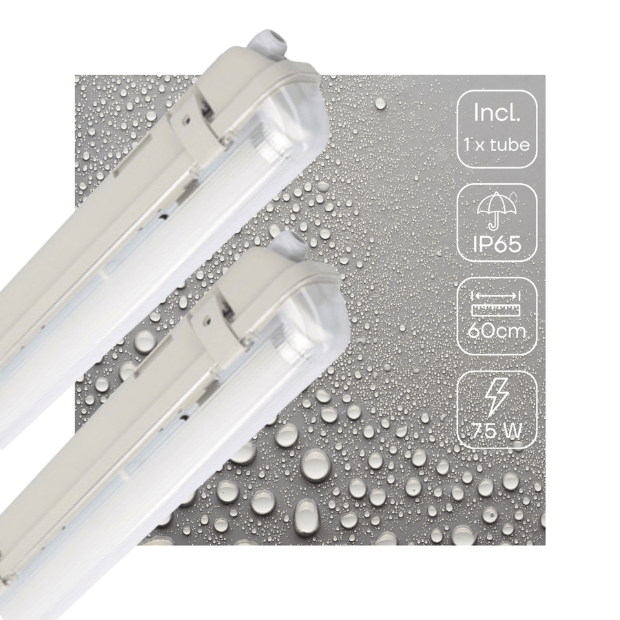 2er-Pack – LED-Licht LED-TL-Beleuchtung mit Sensor 60 cm – Bewegungssensor und Nachtsensor – Wasserdicht – 1100 lm - lidstore.shop