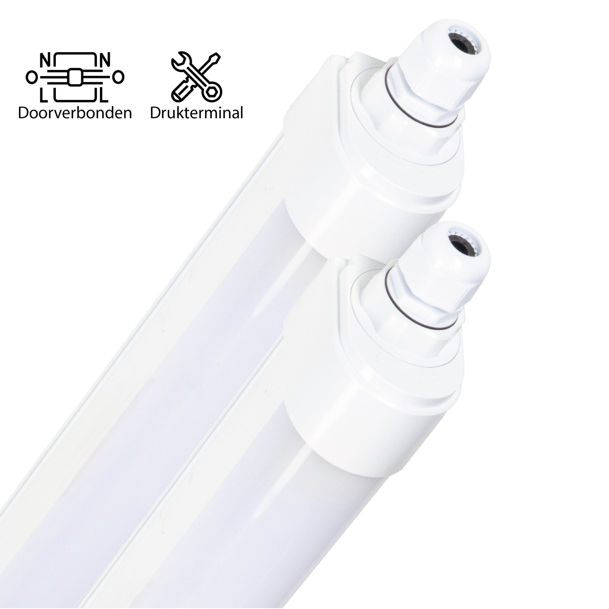 2 PACK - LED's Light TL armatuur met Strip - Koppelbaar - 46W 150cm 5520lm 4000K LED.nl