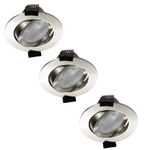 3 PACK - LED's Light PRO downlight inbouwspot Ø 68mm - Kantelbaar - Spatwaterdicht - Dim to Warm - RVS Inbouwspots LED.nl