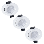 3 PACK - LED's Light PRO downlight inbouwspot Ø 68mm - Spatwaterdicht - Dimbaar - Universeel - Wit Inbouwspots LED.nl
