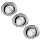 3 PACK - LED's Light Pro LED Inbouwspot Nikkel - DimToWarm - Ø 68mm - Kantelbaar - Warm wit licht - CRI95 Inbouwspots LED.nl