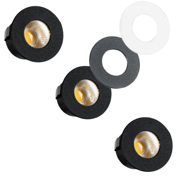 LED's Light PRO Mini-Einbaustrahler 3 cm - Für Vordächer, Veranden und abgehängte Decken - Dimmbar - Grau - lidstore.shop