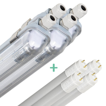 4er-Pack – LED-Leuchtstoffröhre mit 120 cm LED-Röhre – Für Innen- und Außenbereich – 2130 lm – 1 x 11,5 W – 4000 K – Hohe Effizienz – Energieeffizienzklasse B - lidstore.shop