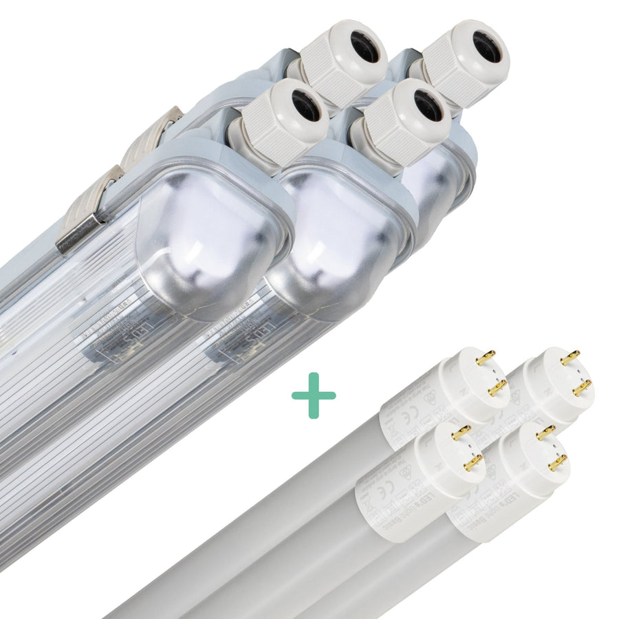 4er-Pack – LED-Leuchtstoffröhre mit 120 cm LED-Röhre – Für Innen- und Außenbereich – 2130 lm – 1 x 11,5 W – 4000 K – Hohe Effizienz – Energieeffizienzklasse B - lidstore.shop