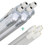4 PACK - LED's Light Complete LED TL lamp met LED buis 120 cm - Binnen en buiten - 2130 lm - 1x11,5W - 4000K - High Efficiency - Energie Label B LED.nl
