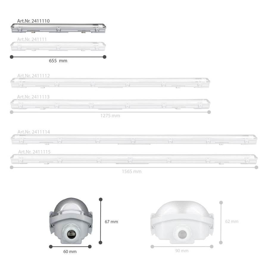 LED's Light LED TL fixture 60 cm complete with LED TL tube - 900 lm - LED.nl