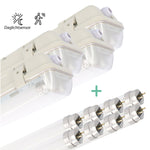 4 PACK - LED's Light LED TL Armatuur licht balk met sensor - incl Dubbele buis 2x14W 120cm 4000K Bewegingssensor en nachtsensor - Waterdicht - 150lm/w LED.nl