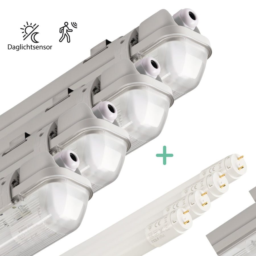 4er-Pack LED-Leuchten LED-TL-Beleuchtung mit Sensor 60 cm - Bewegungssensor und Nachtsensor - Wasserdicht - 1100 lm - lidstore.shop