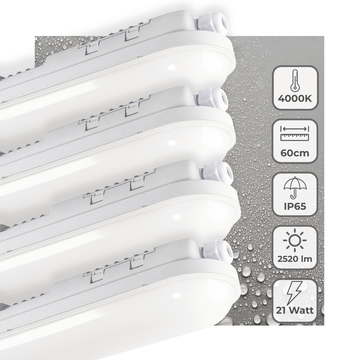 Premium LED TL fixture 60 cm – Suitable for indoor and outdoor use – 2500 lumens – IP65 waterproof - LED.nl