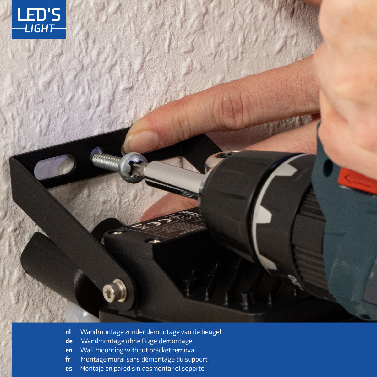 LED's Light Buitenlamp met bewegingssensor 1400 - binnen en buiten - 10W Schijnwerpers LED.nl
