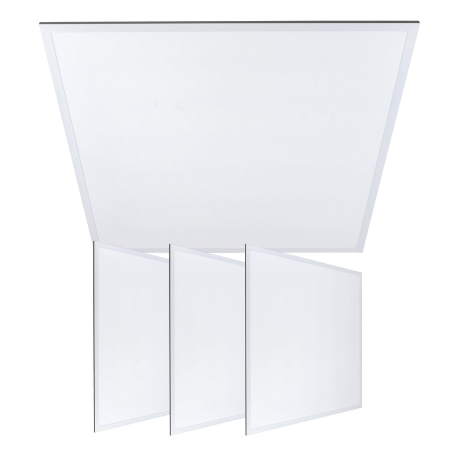 4er-PACK LED's Light LED-Panel quadratisch 595 x 595 mm – Komplettes Universalpanel mit Treiber – 40 W – 4 Stück - lidstore.shop