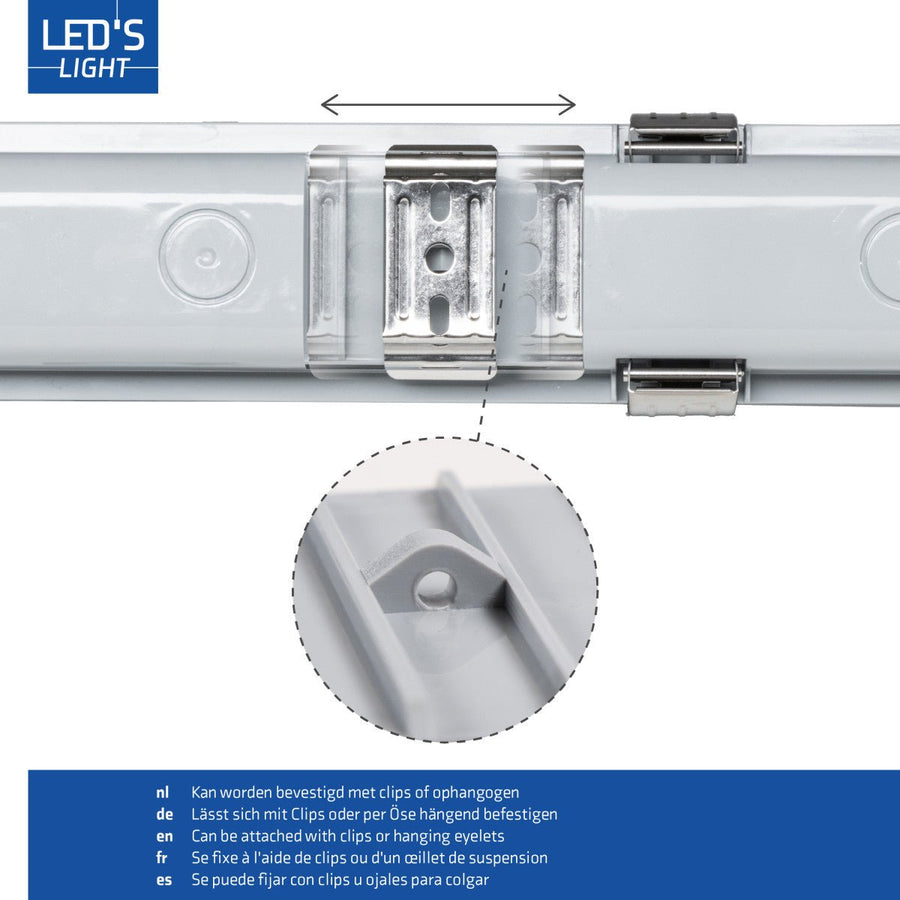 LED's Light Double LED TL lamp 150 cm - complete with LED tubes - Indoor and outdoor - 6200 lm - LED.nl
