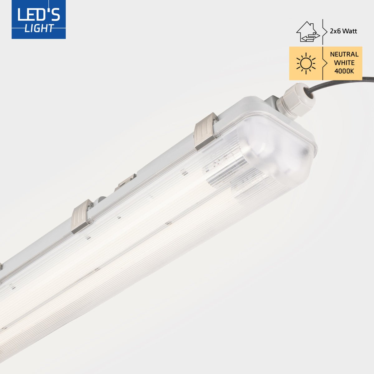 6 PACK - LED's Light Dubbele LED TL lamp 150 cm - compleet met LED buizen - Binnen en buiten - 6120 lm - 2x16.5W - 4000K - 185lm/w - Energielabel B LED.nl