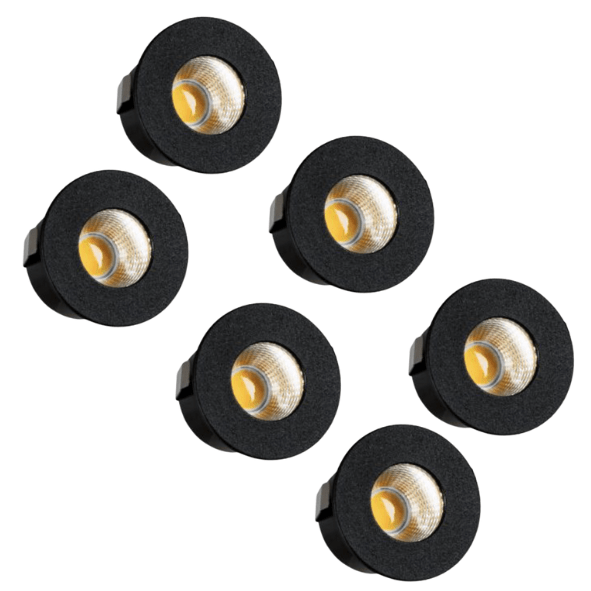 6 PACK - LED's Light PRO mini inbouwspot 3 cm - Voor overkapping, veranda's en inbouwplafonds - Dimbaar - 3 Kleuren plaatjes Inbouwspots LED.nl