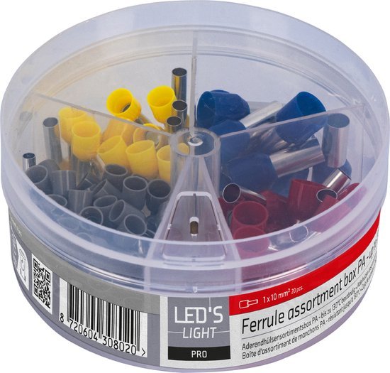 Aderendhülsen Sortiment Set - 5 Größen von 4mm² bis 16mm² - 225-teilig - lidstore.shop