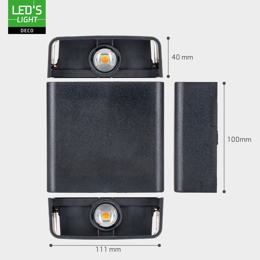 Außenleuchte mit Lichtquelle – Wandleuchte – 170 lm 2000 K/2700 K/4000 K – Schwarz – IP65 - lidstore.shop