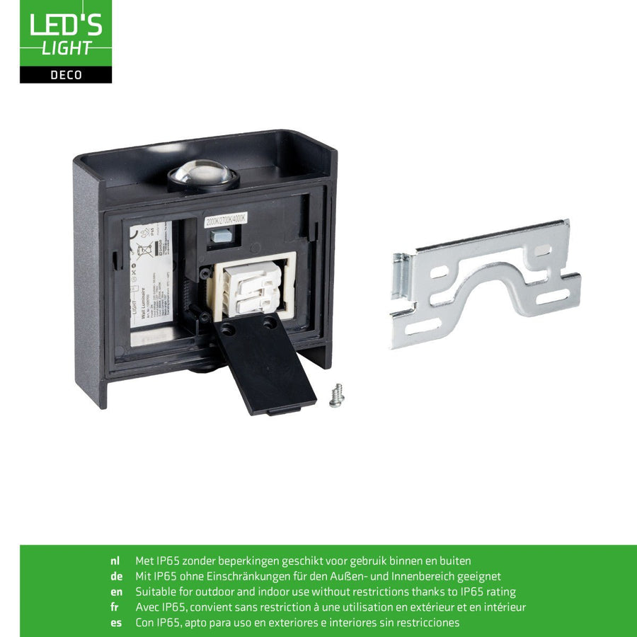 Außenleuchte mit Lichtquelle – Wandleuchte – 170 lm 2000 K/2700 K/4000 K – Schwarz – IP65 - lidstore.shop