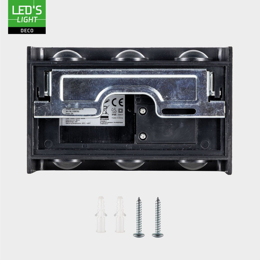Außenleuchte mit Lichtquelle – Wandleuchte – 450 lm 2000 K/2700 K/4000 K – Schwarz – IP65 - lidstore.shop