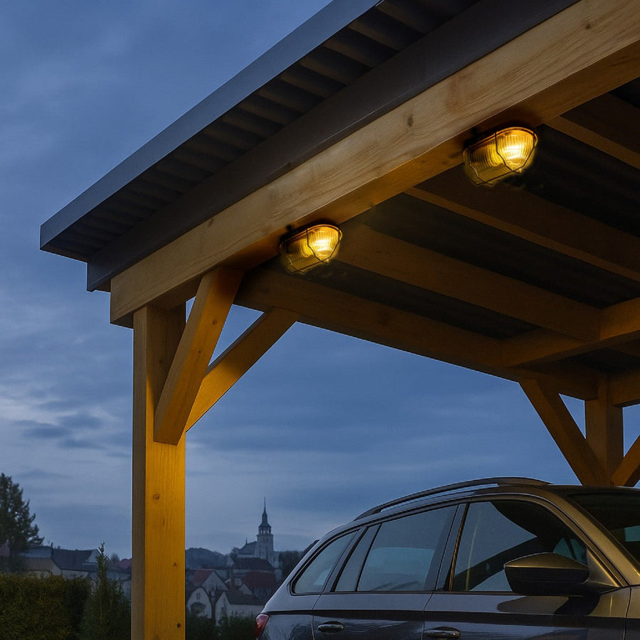 Außenwandleuchte IP44 – Grau – Ohne Leuchtmittel – E27 - lidstore.shop
