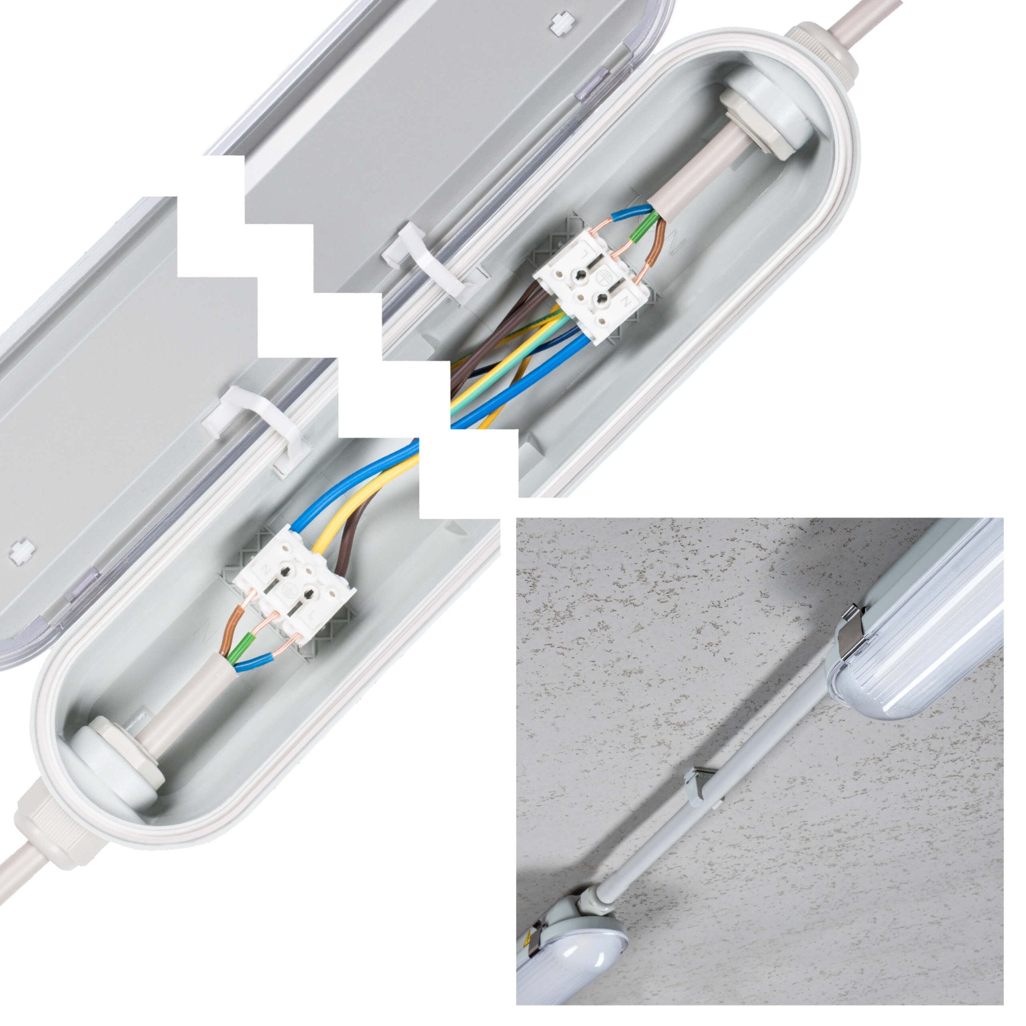 2 PACK - LED's Light Pro Philips TL armatuur met strip 120 cm - Koppelbaar - Power switch - Energielabel B - 5400 lm - 185lm/w - 30W - 4000K TL verlichting LED.nl