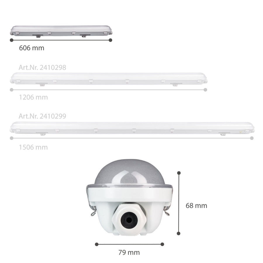 Elite LED TL Fixture Strip 60 cm - Energy label B - IP65 waterproof - 2650 lm - LED.nl