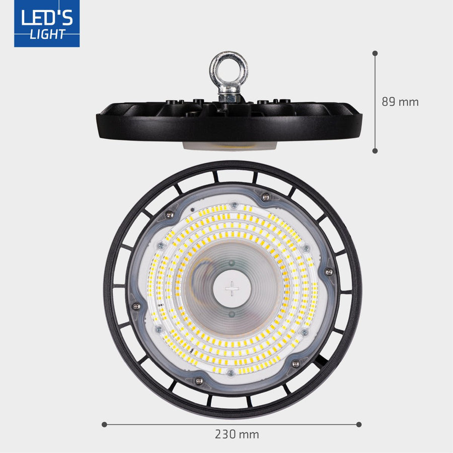 LED-Hallenleuchte – 100 W, 11000 lm, Farbtemperatur 3000 K/4000 K/6000 K, Leistungsregelung - lidstore.shop