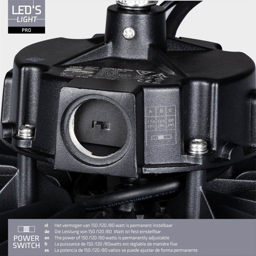 LED's Light Pro High Bay - 150 W - 1-10 V dimmbar - Leistungswahl - Energieklasse A - 27750 lm 4000 K - Sosen Treiber - IP65 - IK10 - Schutzklasse 1 - lidstore.shop