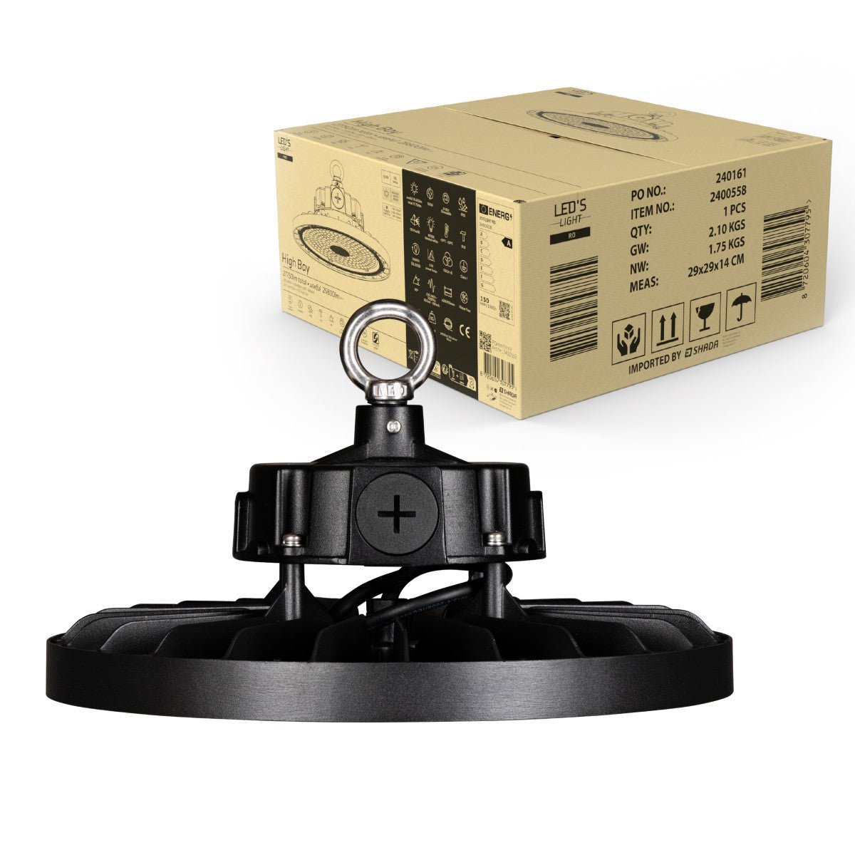 LED's Light pro High Bay - 150W - 1-10V Dimbaar - Power select - Energieklasse A - 27750lm 4000K - Sosen Driver - IP65 - IK10 - Klasse 1 High bays LED.nl