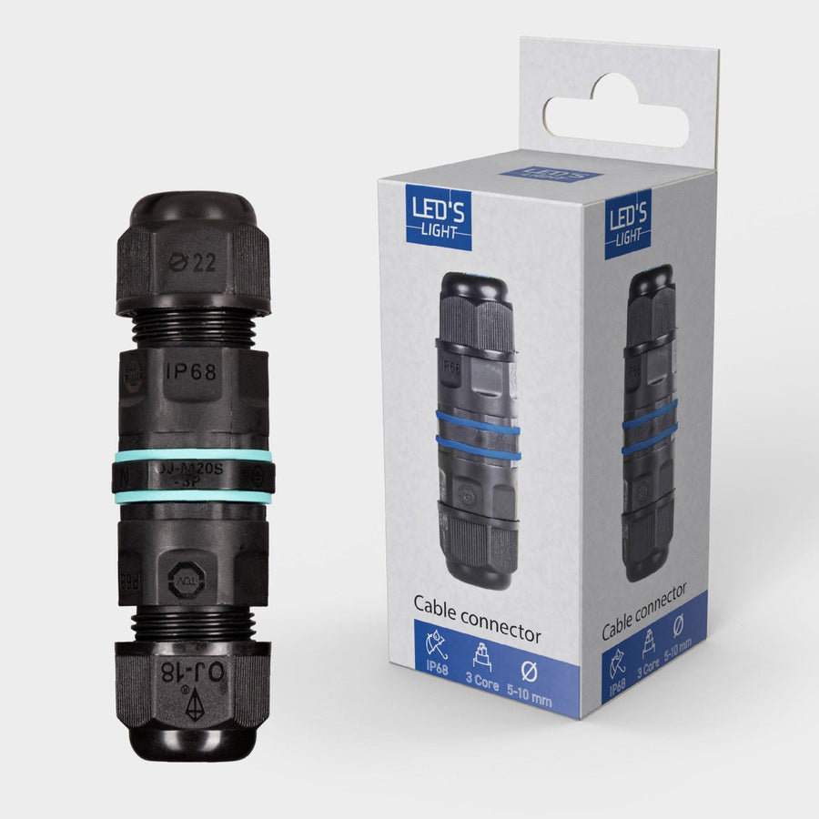Kabelverbinder I Verbinder - Für Kabel von 5 bis 10 mm - für den Außen- und Innenbereich - Schwarz - lidstore.shop