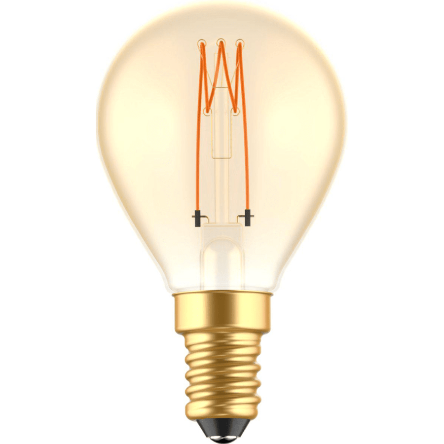 LED Lamp gold E14 - Incandescent lamp design - Dimmable extra warm white - 1800K - LED.nl