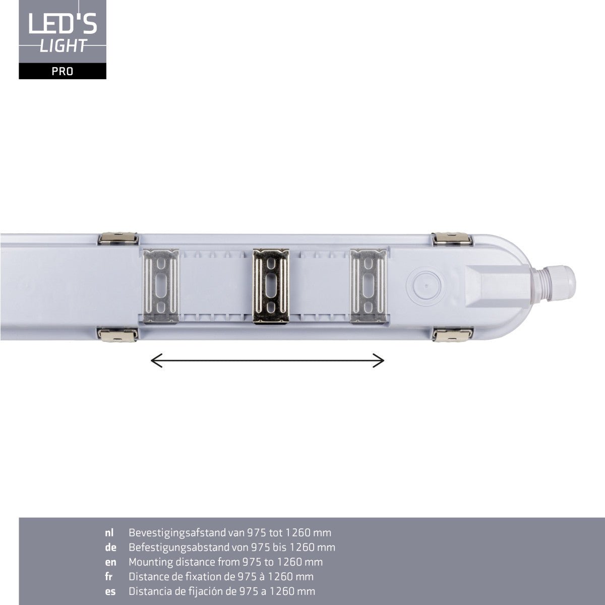 9 PACK - LED's Light pro Koppelbaar CCT/Power select TL armatuur met Strip - 180lm/w 39W 150cm 7020lm 3000K/4000K/6500K - IP65 IK08 TL verlichting LED.nl