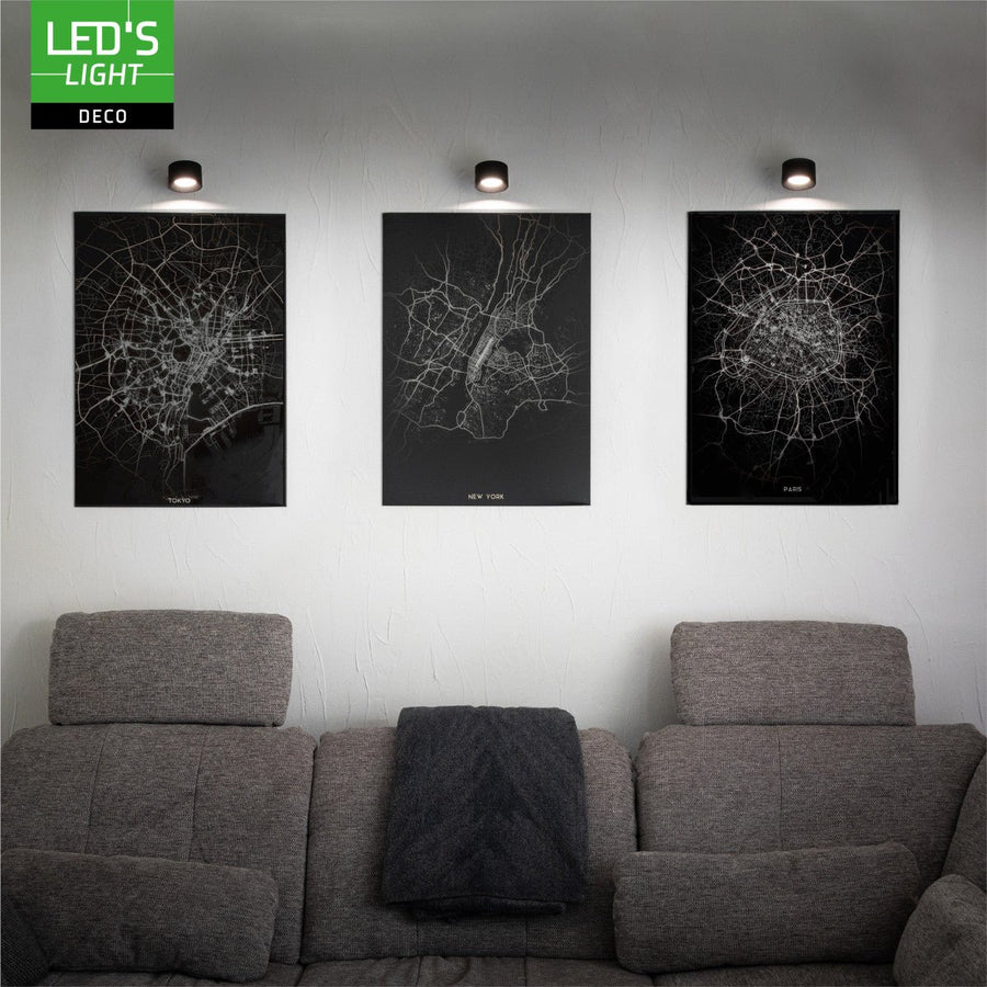 LED's Light 3-in-1 Kabelloser wiederaufladbarer Strahler - Tischleuchte, Klemmleuchte &amp; Wandleuchte - Schwarz - lidstore.shop