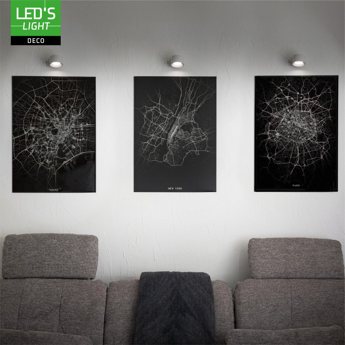 LED's Light 3-in-1 draadloze oplaadbare lamp met magnetische muurbeugel, voet en klem - Wit Tafellampen Led.nl
