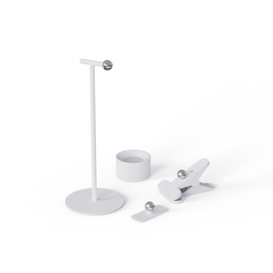 LED's Light 3-in-1 kabellose wiederaufladbare Lampe mit magnetischer Wandhalterung, Sockel und Klemme - Weiß - lidstore.shop