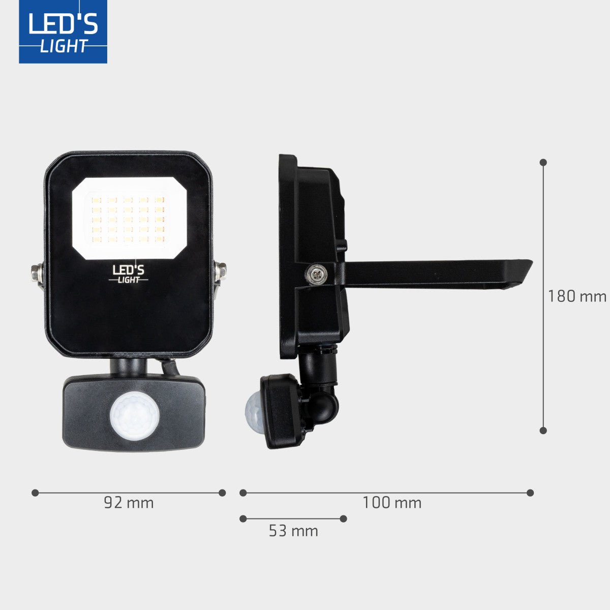 LED's Light Buitenlamp met bewegingssensor 1400 - binnen en buiten - 10W Schijnwerpers LED.nl