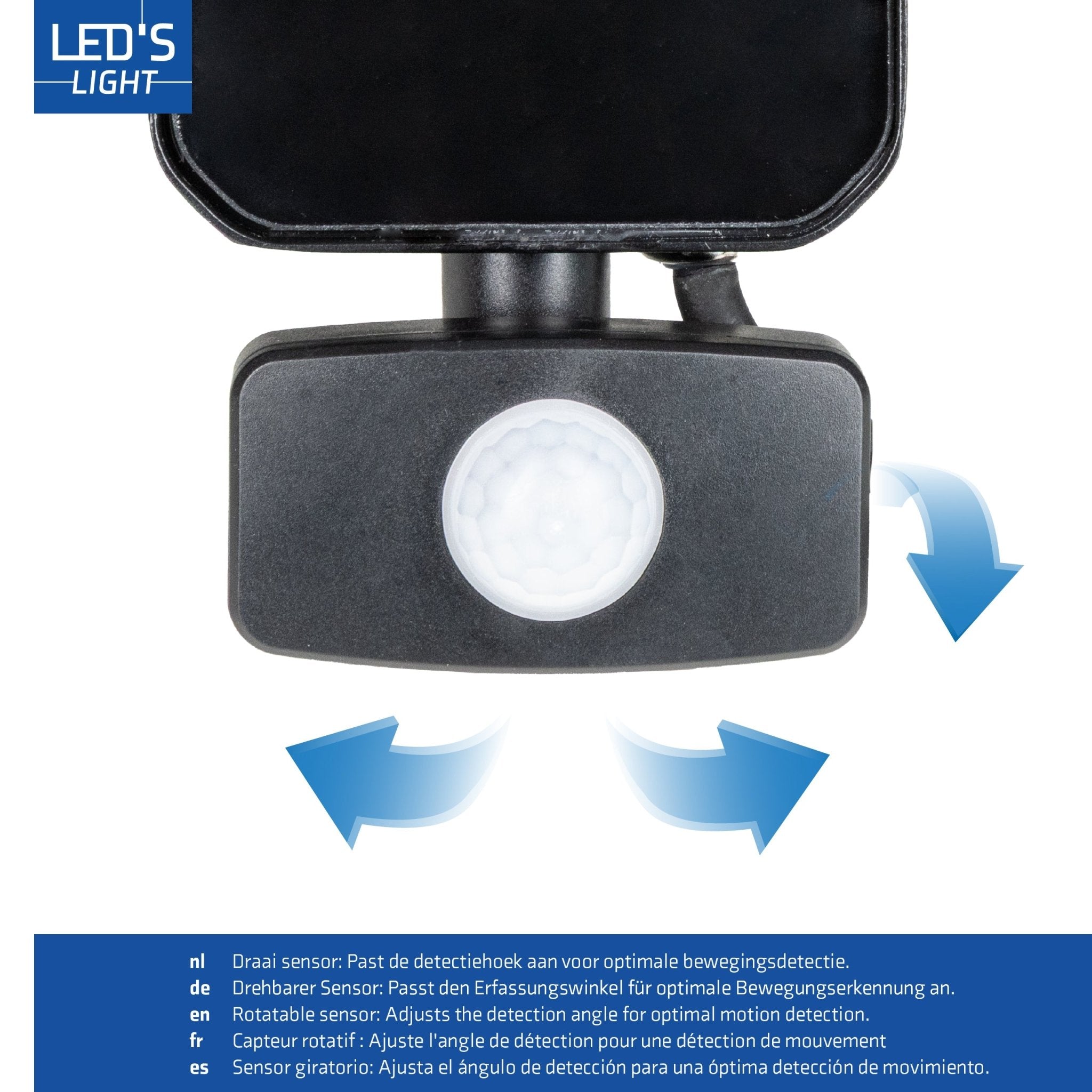 LED's Light Buitenlamp schijnwerper floodlight met bewegingssensor 4200lm - binnen en buiten - 30W Schijnwerpers LED.nl