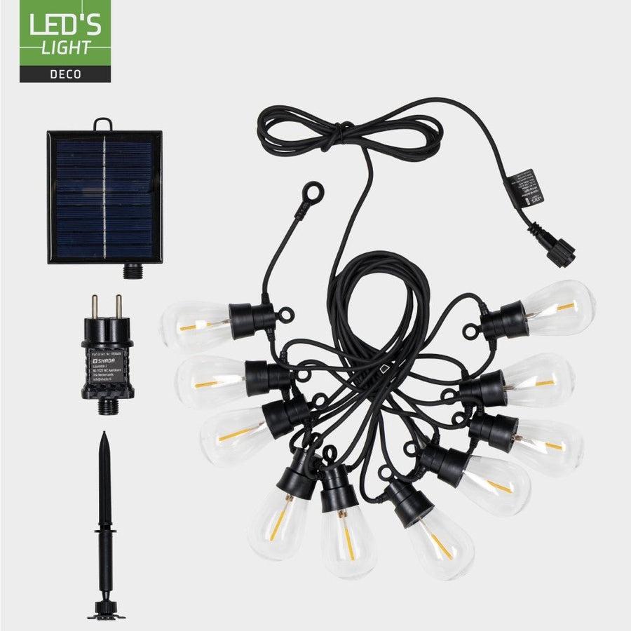 LED Lichterkette Light Deco Hybrid für Außen – 35lm 1800K – IP44 – 6,5 Meter lang - lidstore.shop