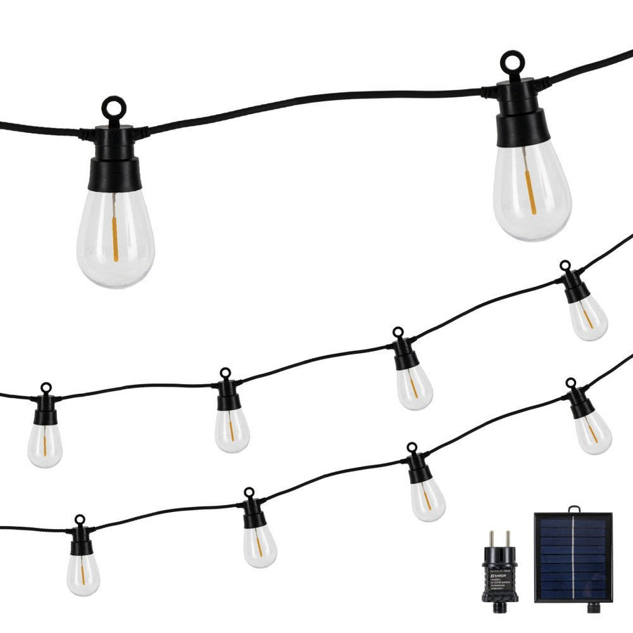 LED Lichterkette Light Deco Hybrid für Außen – 35lm 1800K – IP44 – 6,5 Meter lang - lidstore.shop