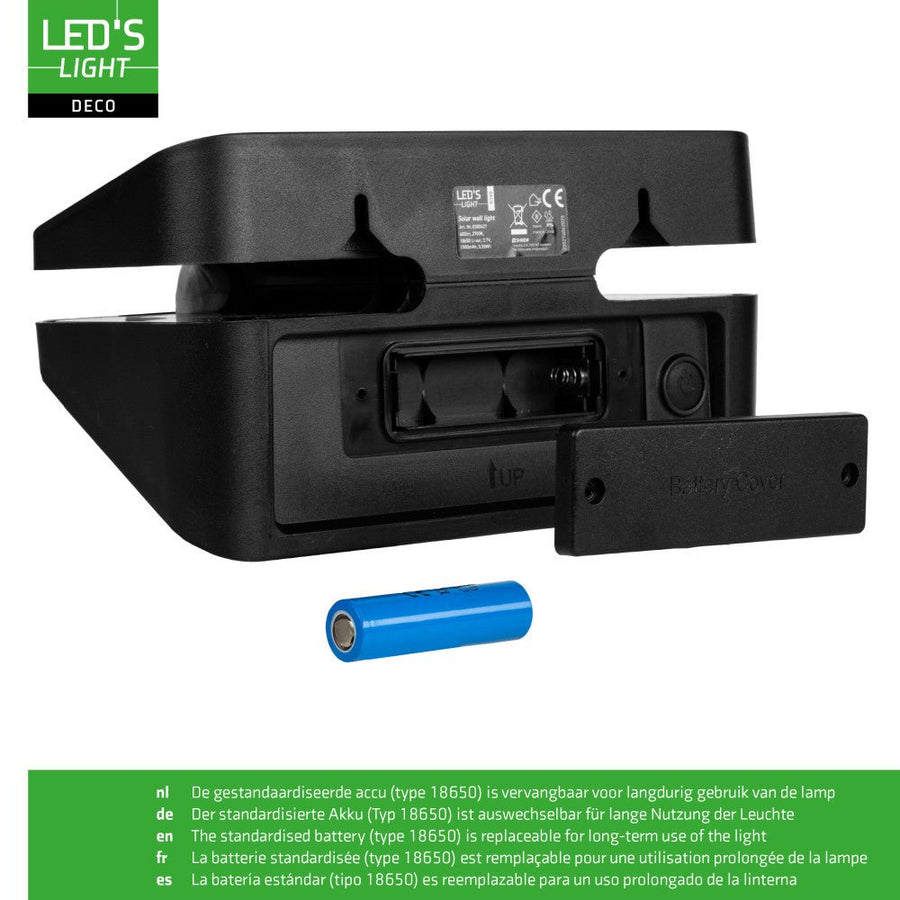 LED-Solar-Außenleuchte Light Deco – 600 lm, 2700 K – Schwarz – IP54 – Sensor - lidstore.shop