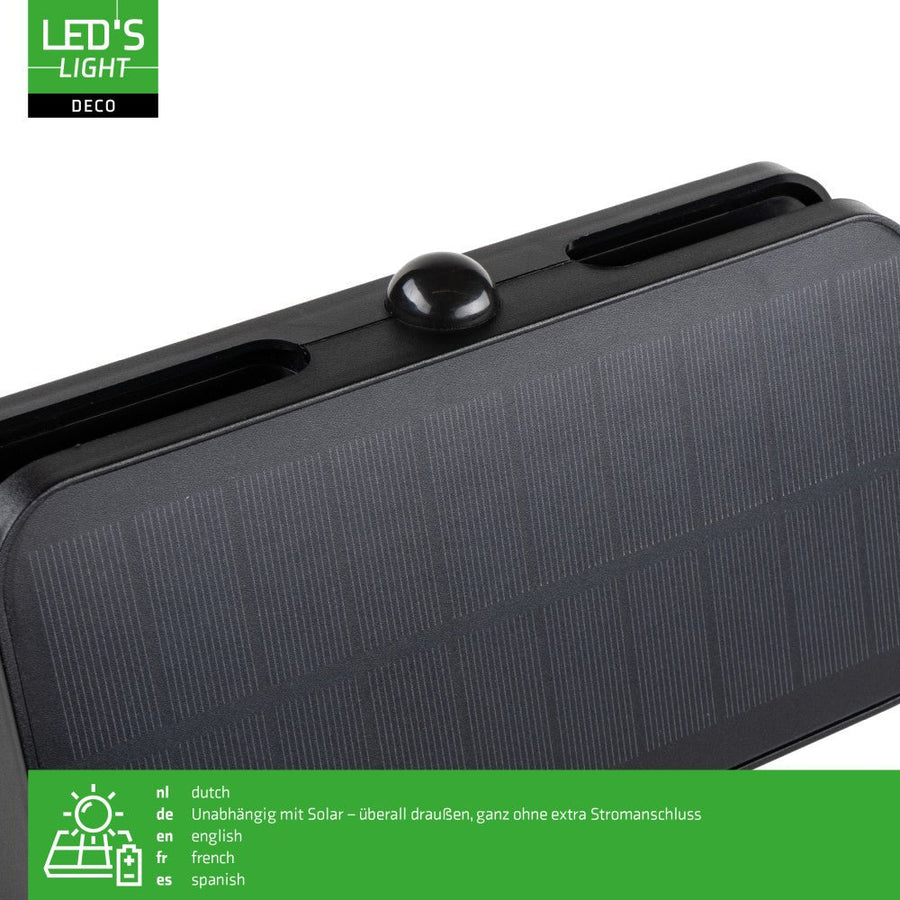 LED-Solar-Außenleuchte Light Deco – 600 lm, 2700 K – Schwarz – IP54 – Sensor - lidstore.shop