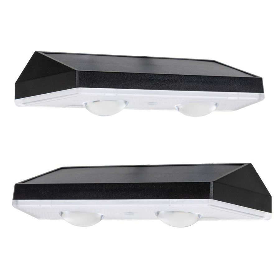LED-Solar-Außenleuchte mit Dekolicht – Zaunbeleuchtung – 2 Stück - lidstore.shop