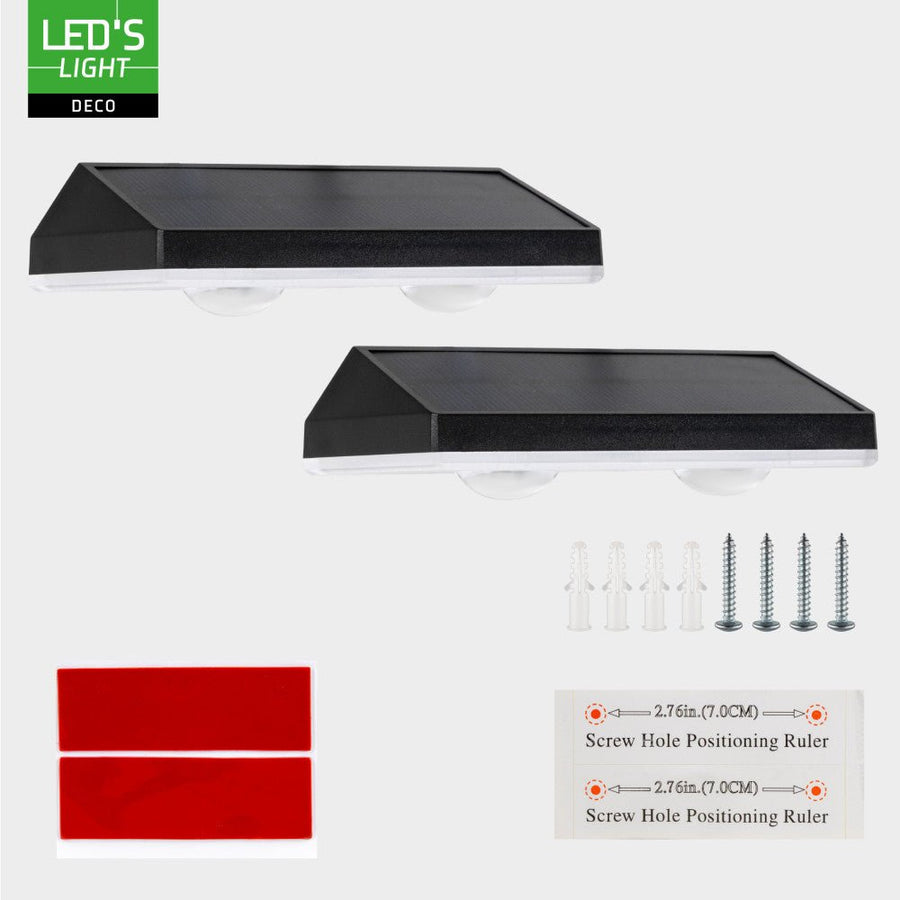 LED-Solar-Außenleuchte mit Dekolicht – Zaunbeleuchtung – 2 Stück - lidstore.shop