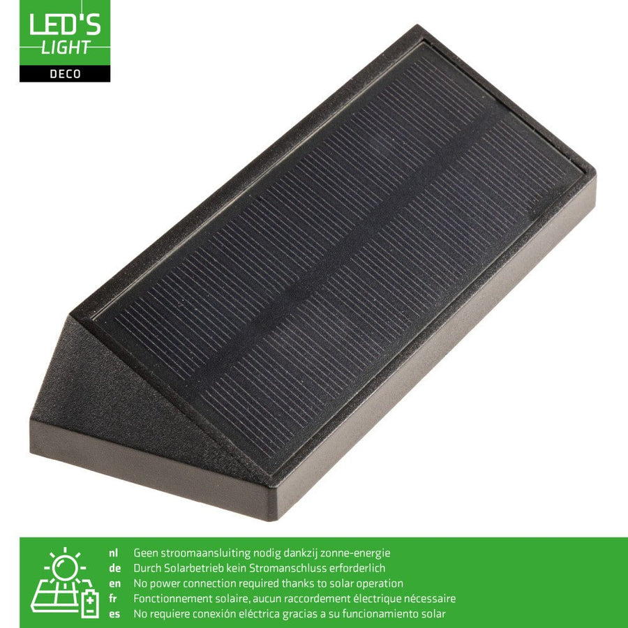 LED-Solar-Außenleuchte mit Dekolicht – Zaunbeleuchtung – 2 Stück - lidstore.shop